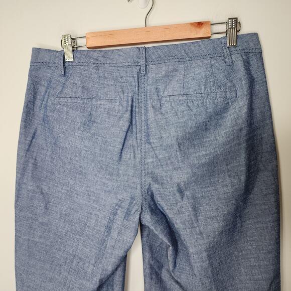 Talbots Girlfriend Chino Size 8 Chambray Blue Cotton Casual Pants - Picture 5 of 9